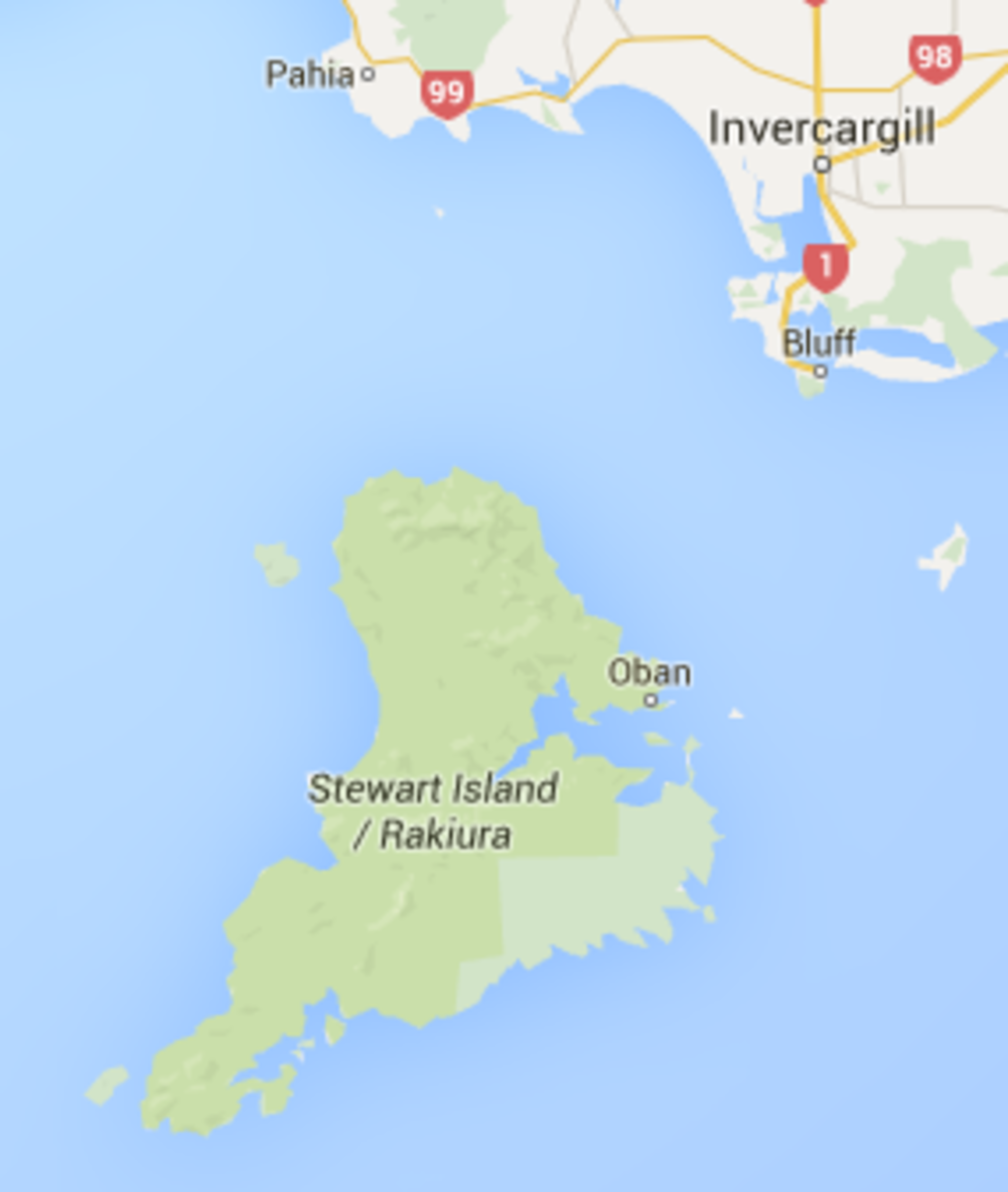 Stewart Island, New Zealand. Photo: Google Maps
