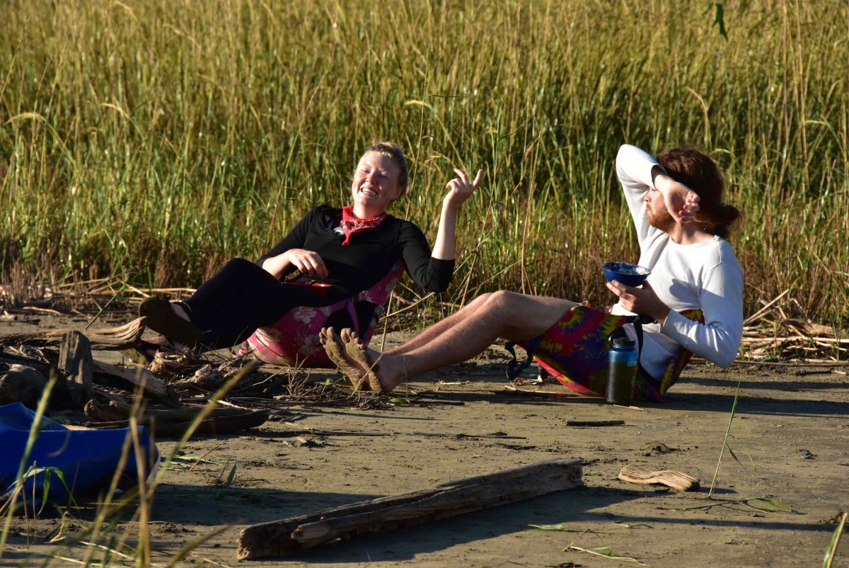 Enjoying camp on the lower Mississippi. Photo John Ruskey