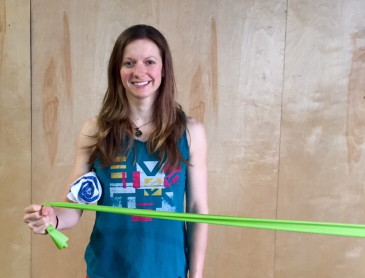 The author demonstrating external rotation.