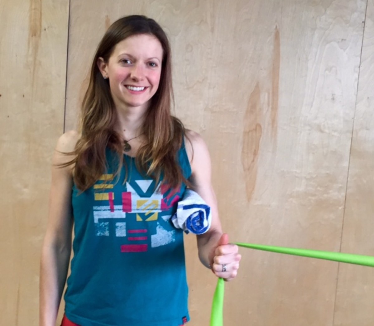 For internal rotation exercises, hold your arm with your forearm parallel to the floor, and at a 90-degree angle to your upper arm.