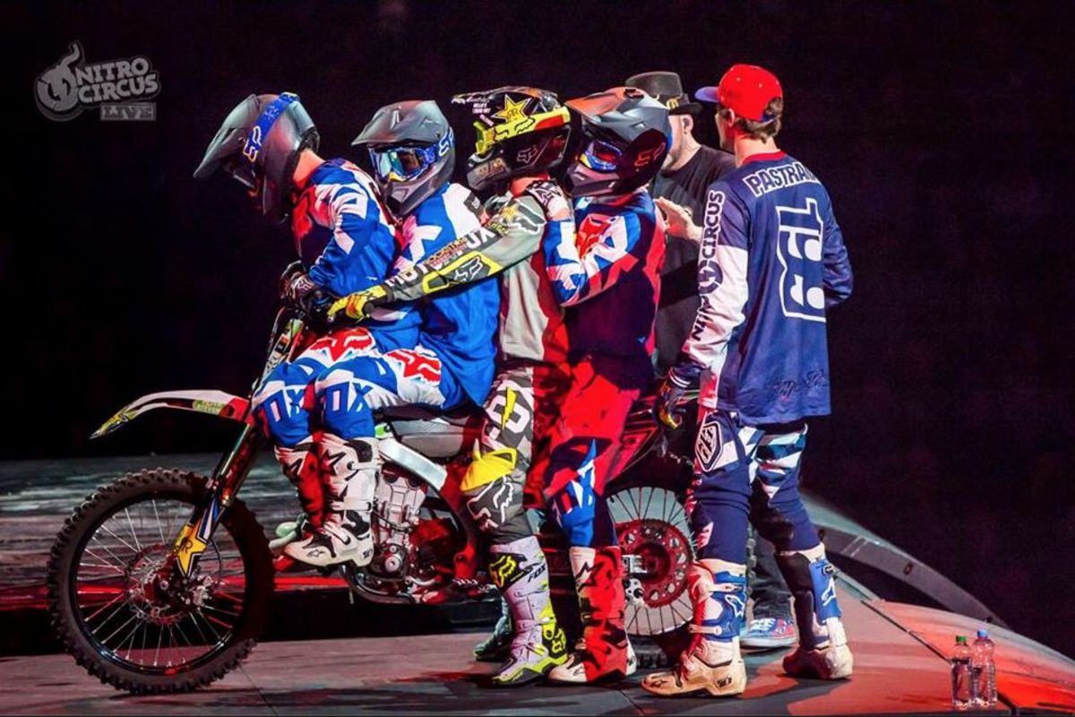 Nitro Circus four man backflip