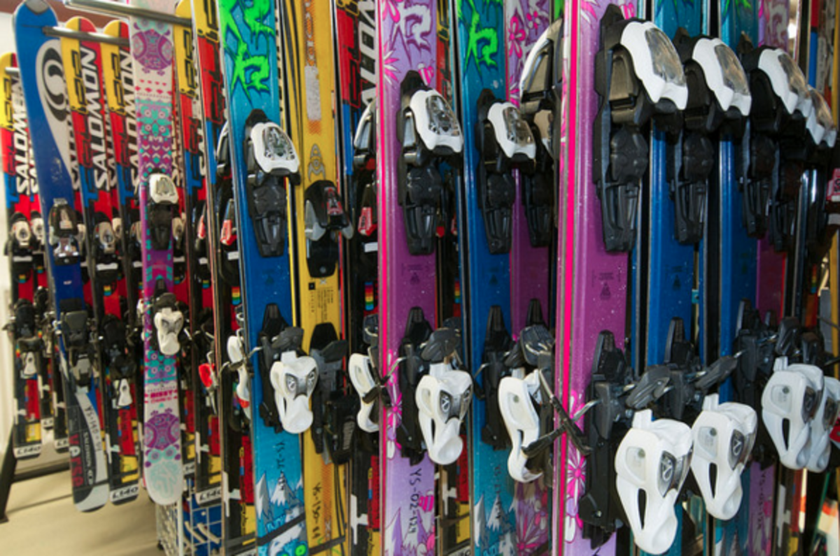 With newer, lighter bindings, the whole rental ski thing isn't a bad option at all. PHOTO: Outdoor Recreation Ski Rental/Flickr.