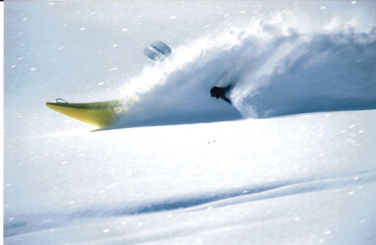 Snow kayaking face shot for Tefft. Photo courtesy Biege Jones/Sport Obermeyer