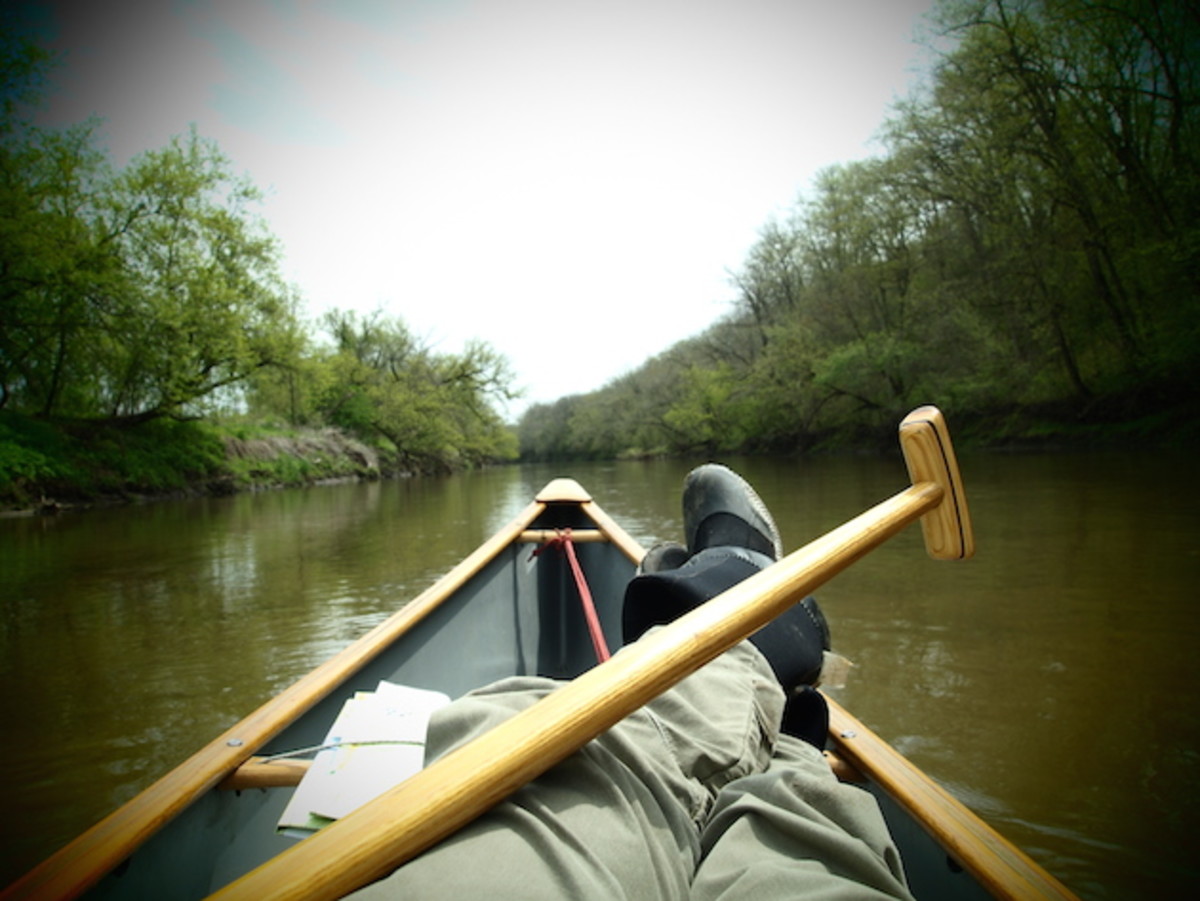 FEET UP: Drifting through Wicsonsin’s Driftless Area.