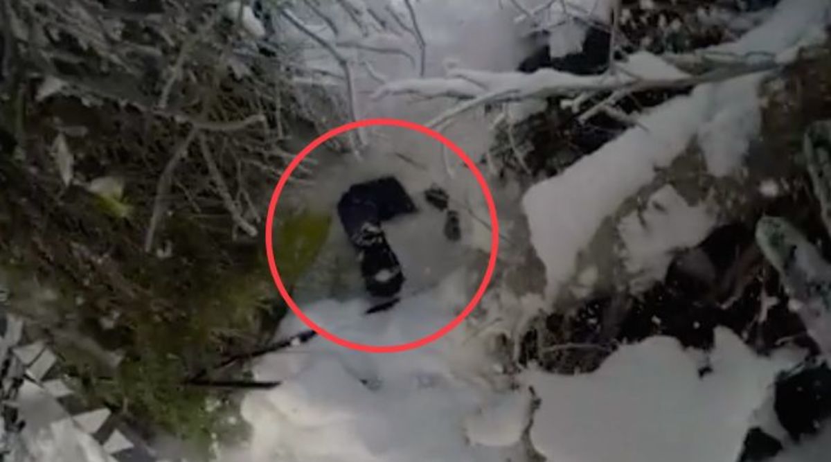 All Winston Goss could see of his son was his arm sticking out of the snow.
