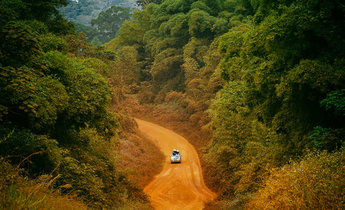 Nothing but empty roads in Gabon ... for now. Photo: Courtesy of Grant Ellis/SURFER