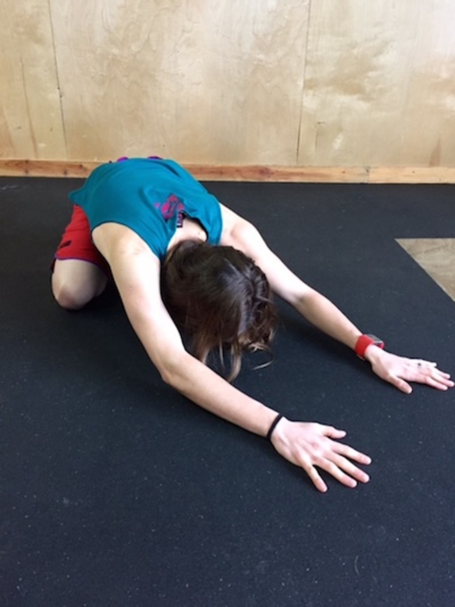 Side child's pose.