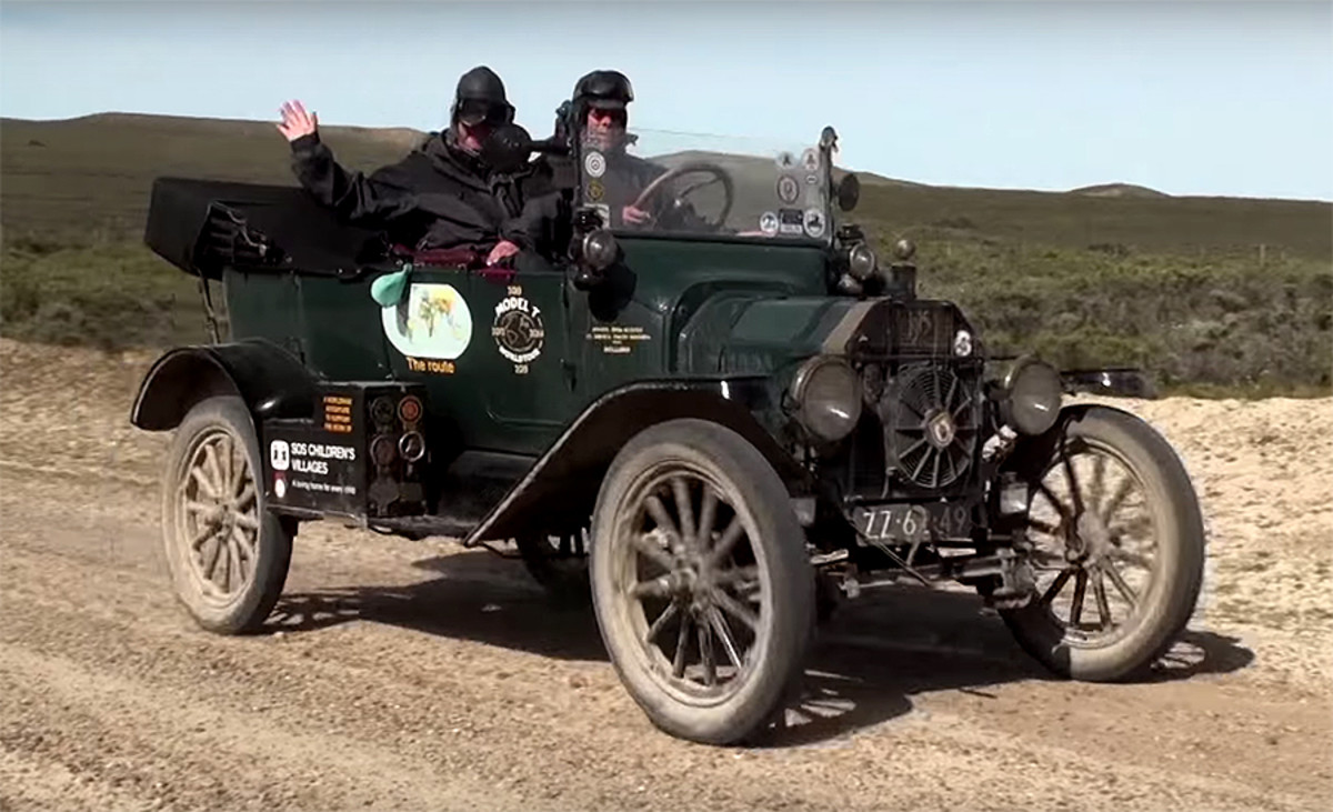 Offroading is no problem for the Model T. 