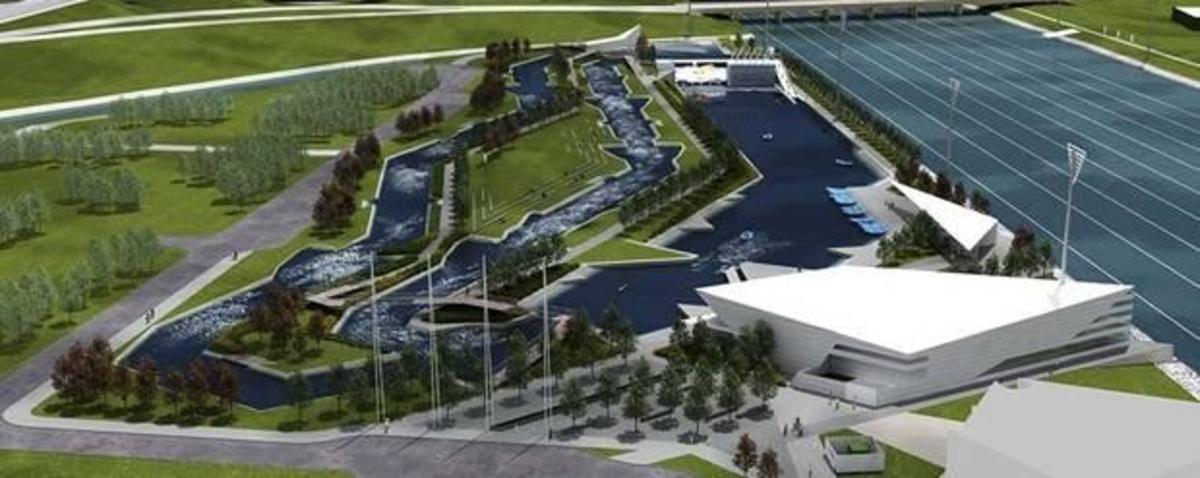 The new Riversports Rapids whitewater center in Oklahoma City.