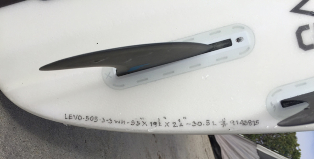 Remeber the ...Lost video, 5'5"x19 1/4"? These dimensions aren't far off, but still worlds apart. Photo: Jon Perino