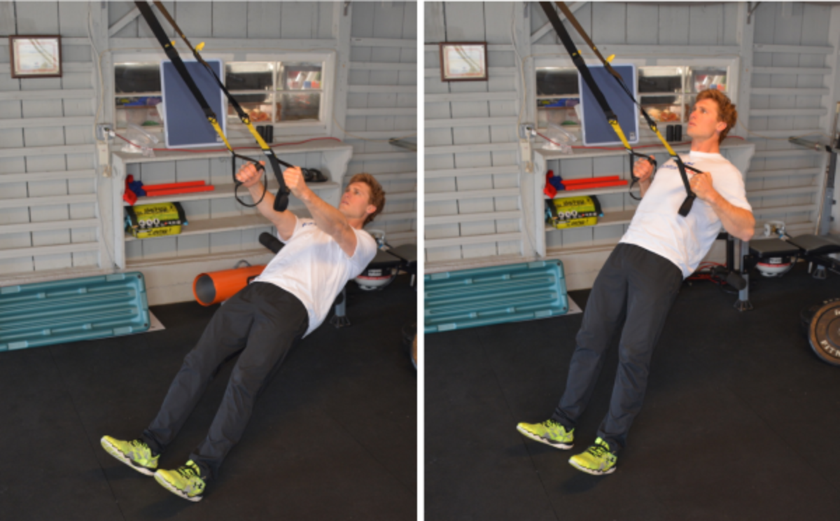 Norman executing the TRX bodyweight row. Photo: Capital SUP