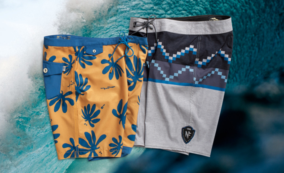 Vans Sturdy Stretch Boardshort, all the comfort of stretch boards, but "won't cling to your thing." Photo: Vans.