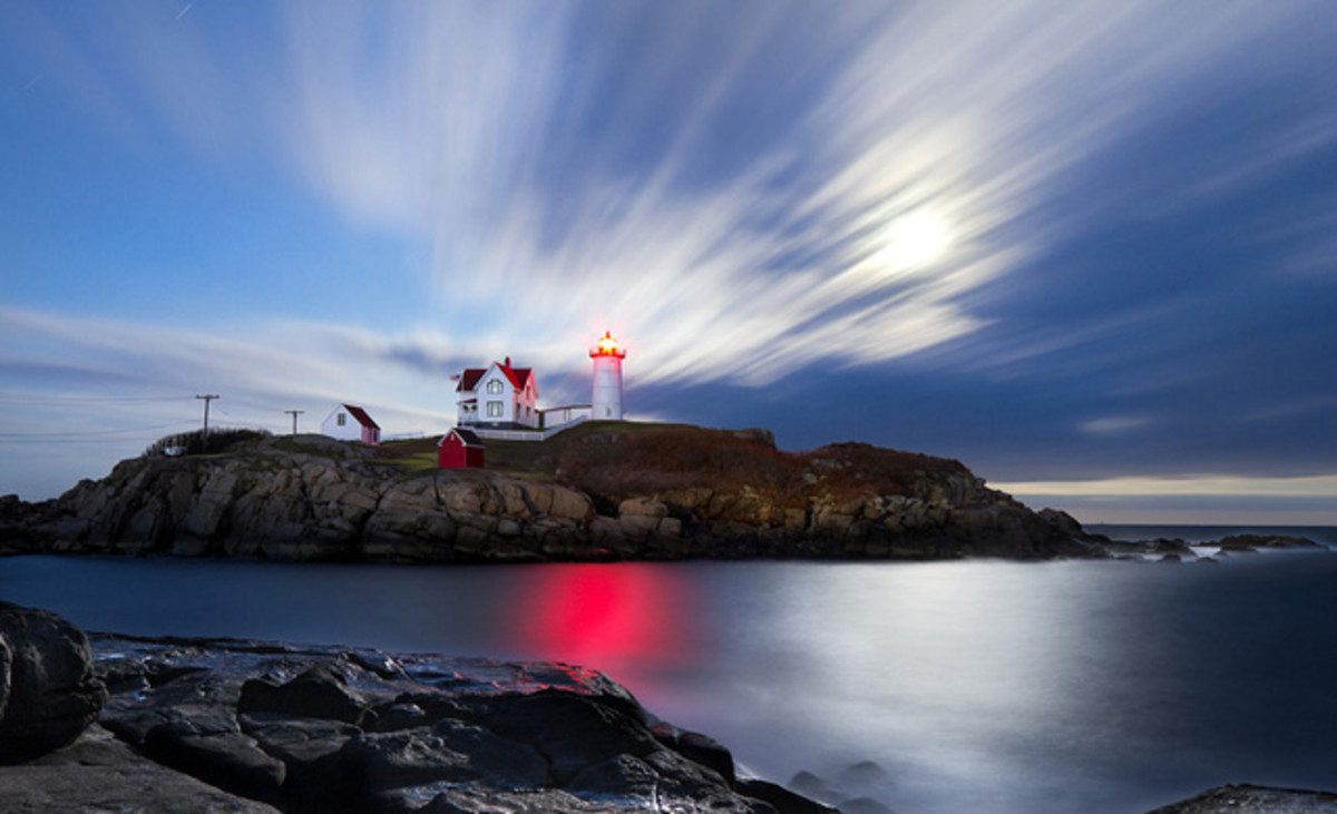 Libby's Campground in York Maine looks across Long Sands at the Nubble. Photo: Jeremiah True/Flickr.