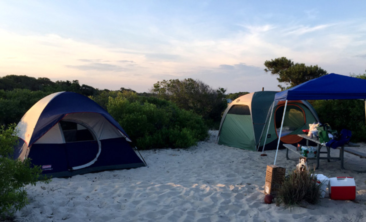 Assateague, Maryland is a place where you can camp on the sand and walk steps to the surf. Photo: Icetrip/Flickr.
