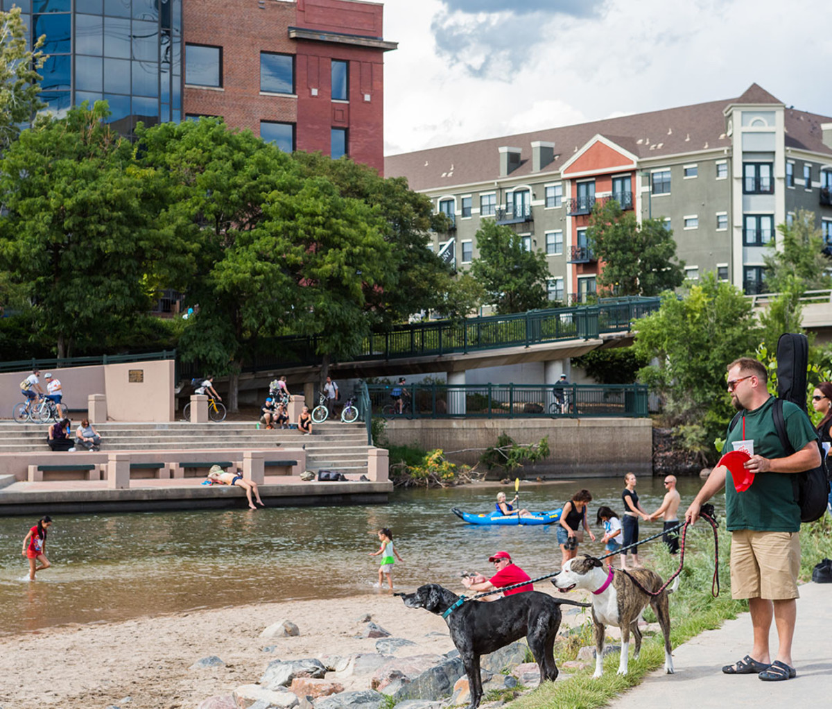 A summer weekend at Confluence Park in downtown Denver