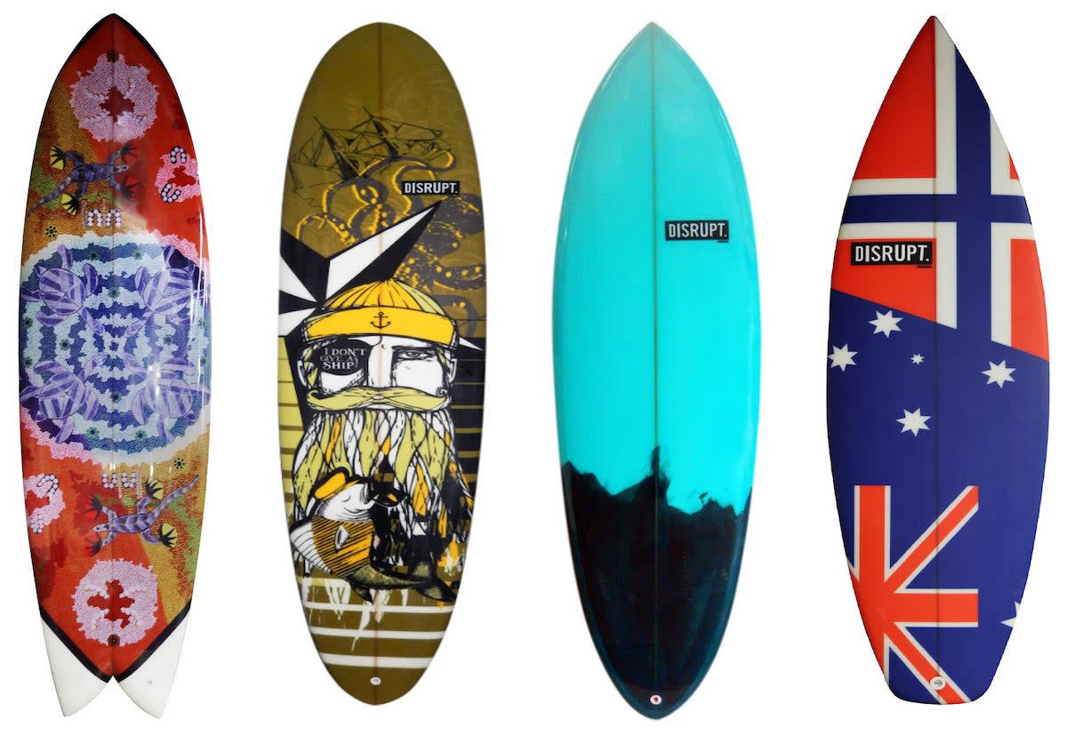 A few of the 3D printed boards on offer. Photo Disrupt