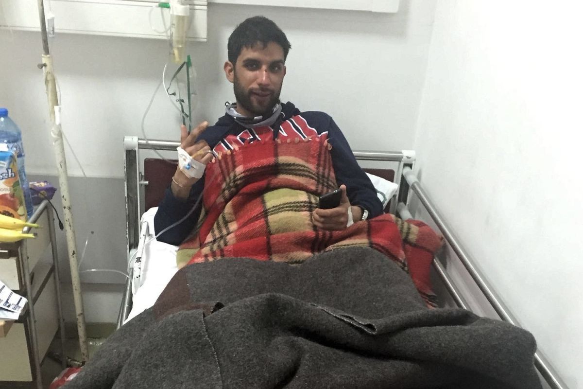 Janveer Sandhu said he "cheated death" after crashing while accidentally skiing out of bounds and being pursued by a pack of wolves.