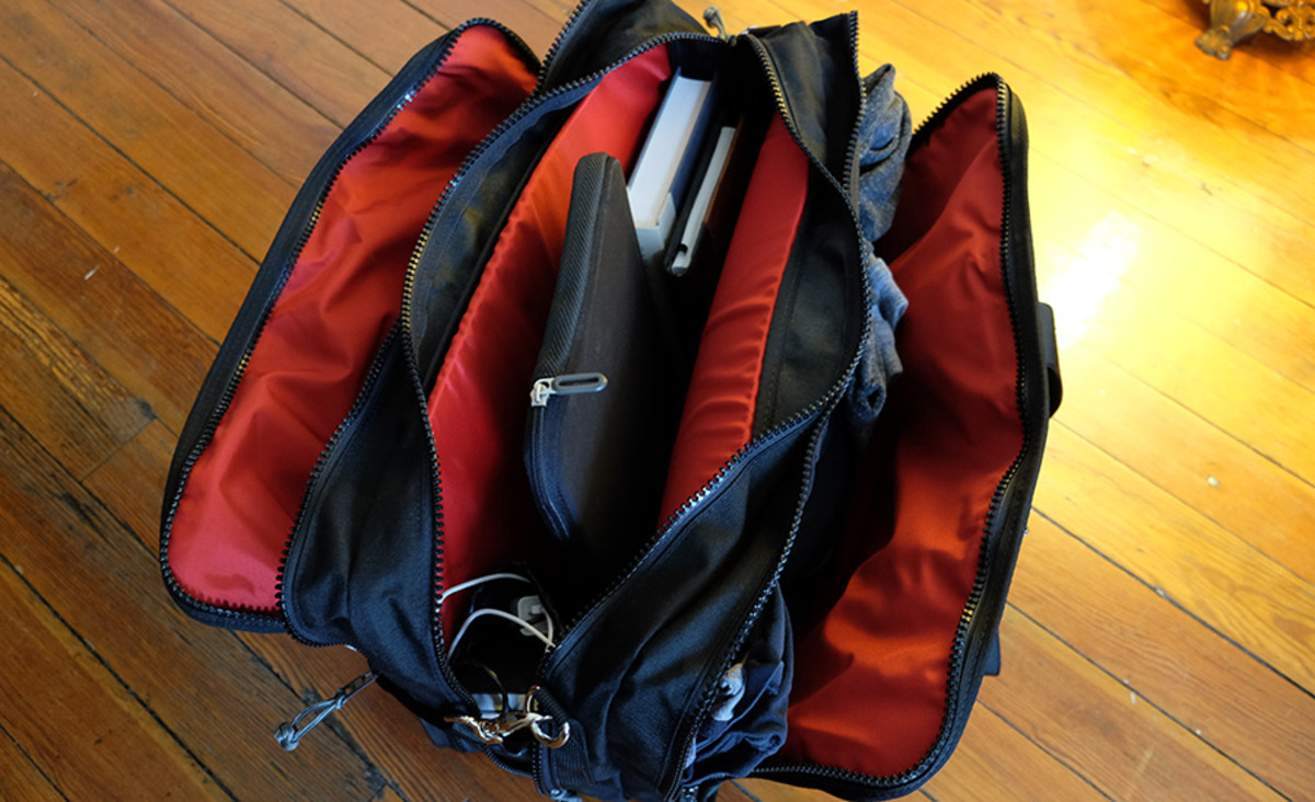 The sections are all padded for protection and are red in color so it is easier to see inside of them. Photo: Ryan Brower