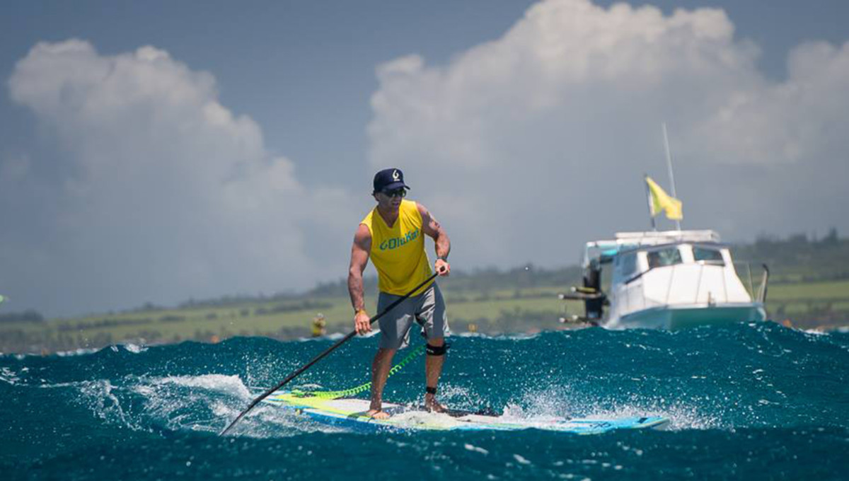 Travis Grant on his way to a fourth-place victory at this year's OluKai Ho'olaule'a, one of many rewards for his off-season efforts. Photo: 808 photo