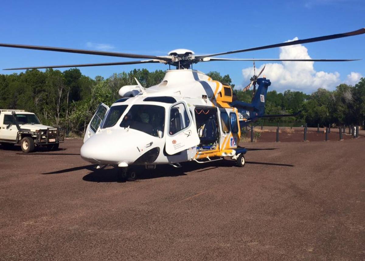 CareFlight flew the surviving victim of a crocodile attack to a hospital in Darwin.