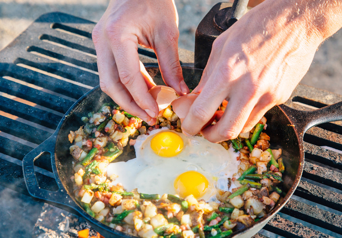 Asparagus Pancetta Hash for Two.