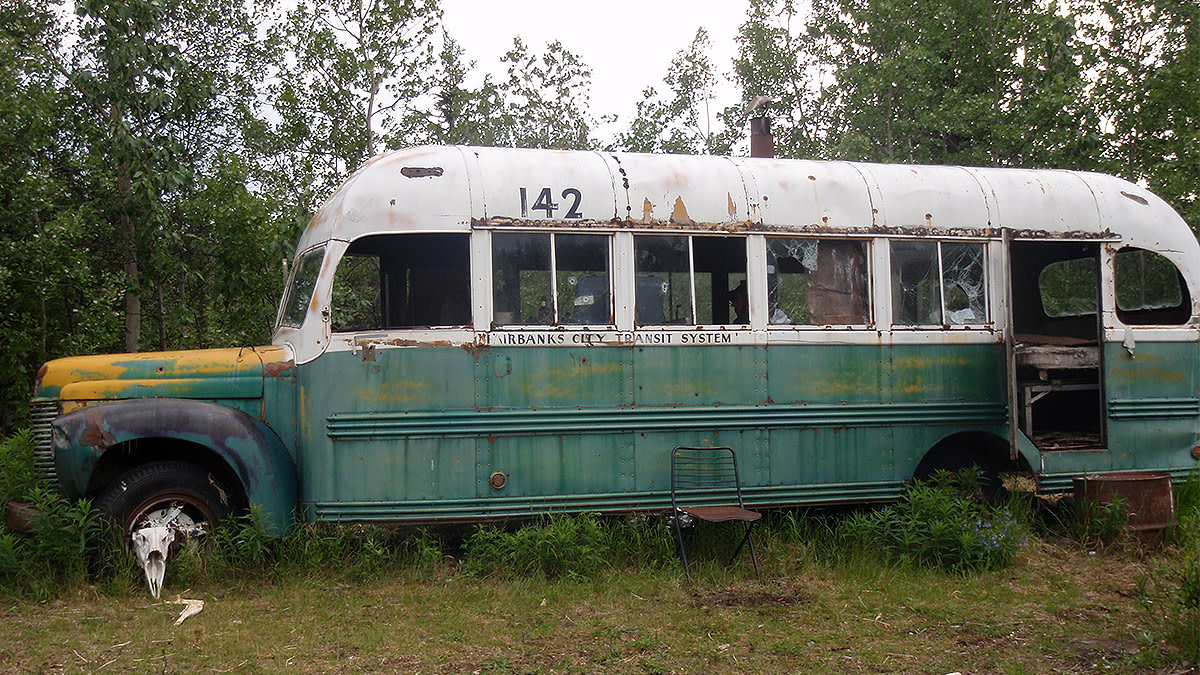 Into the Wild bus on Stampede Trail