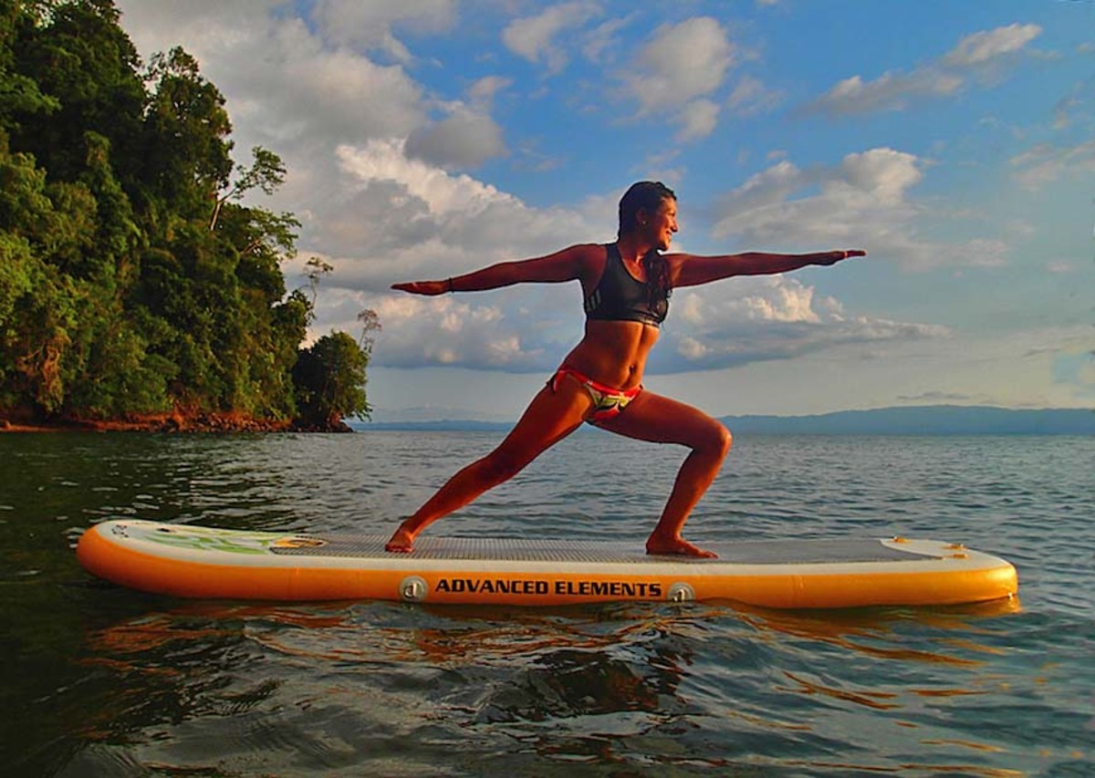 Hold That Pose: Star pupil Janet getting her yoga on.