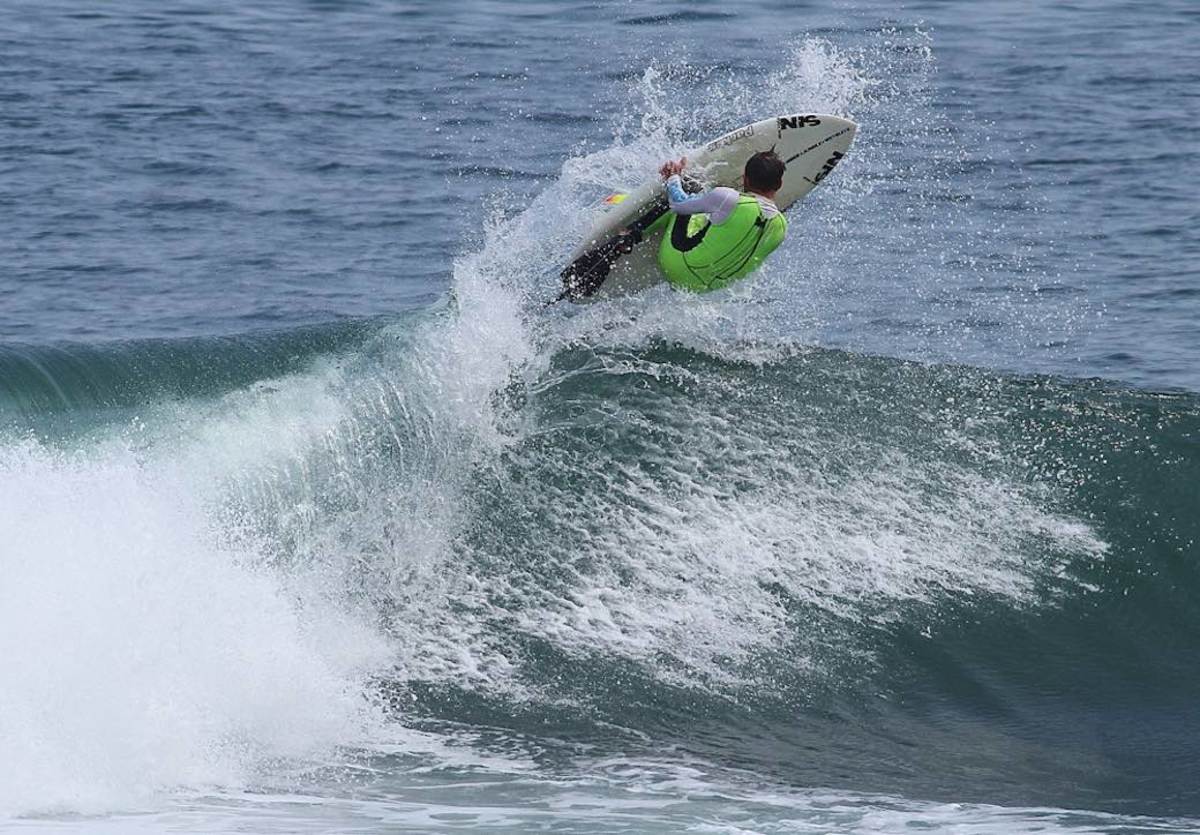 Stewart takes to the air. Photo by Kirra Pendergast