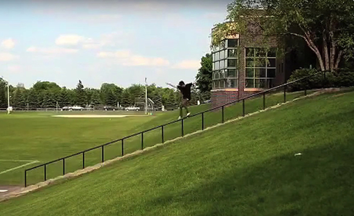 Ryan Wood tackling a 32-stair set.