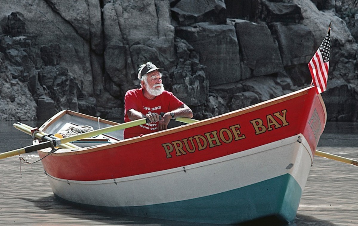 Litton at the oars. Photo courtesy Rudi Petschek.