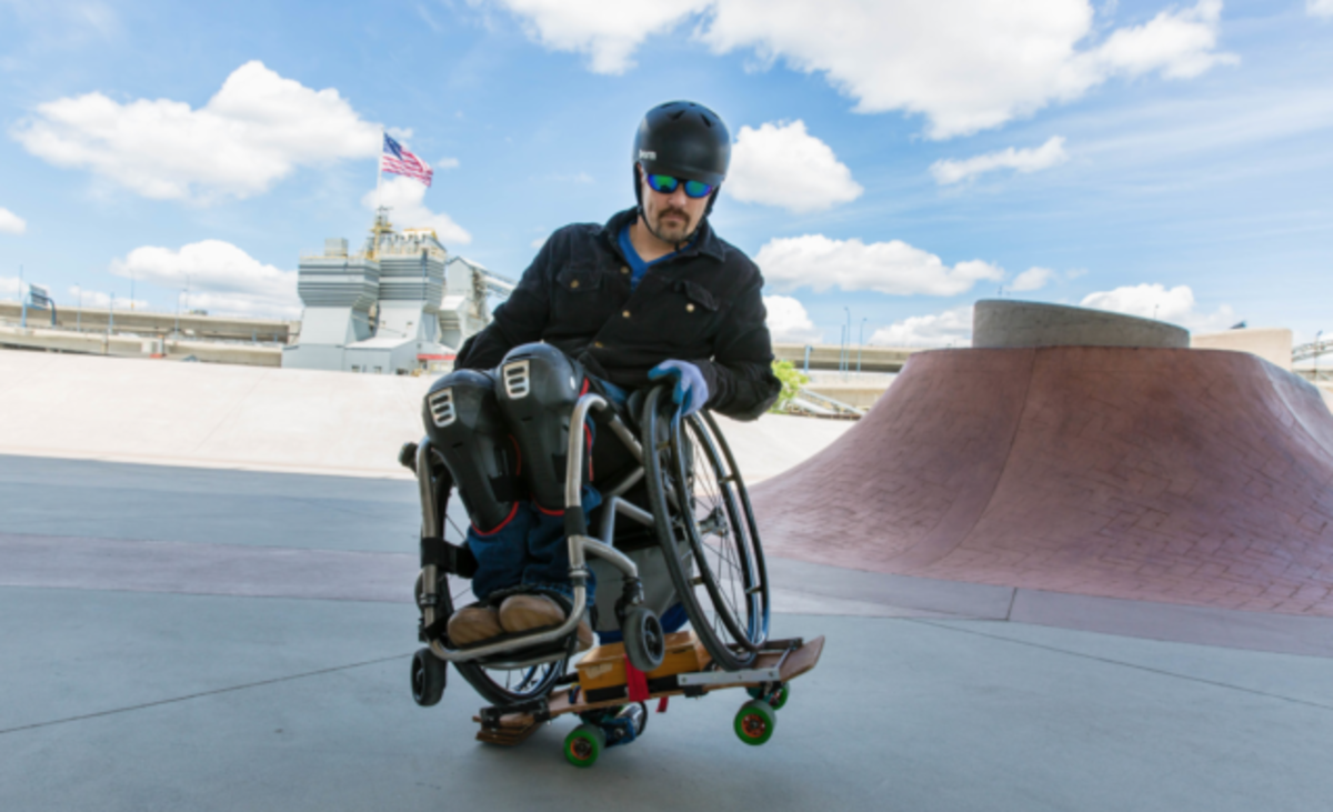 paraplegic invents his own wheelchair