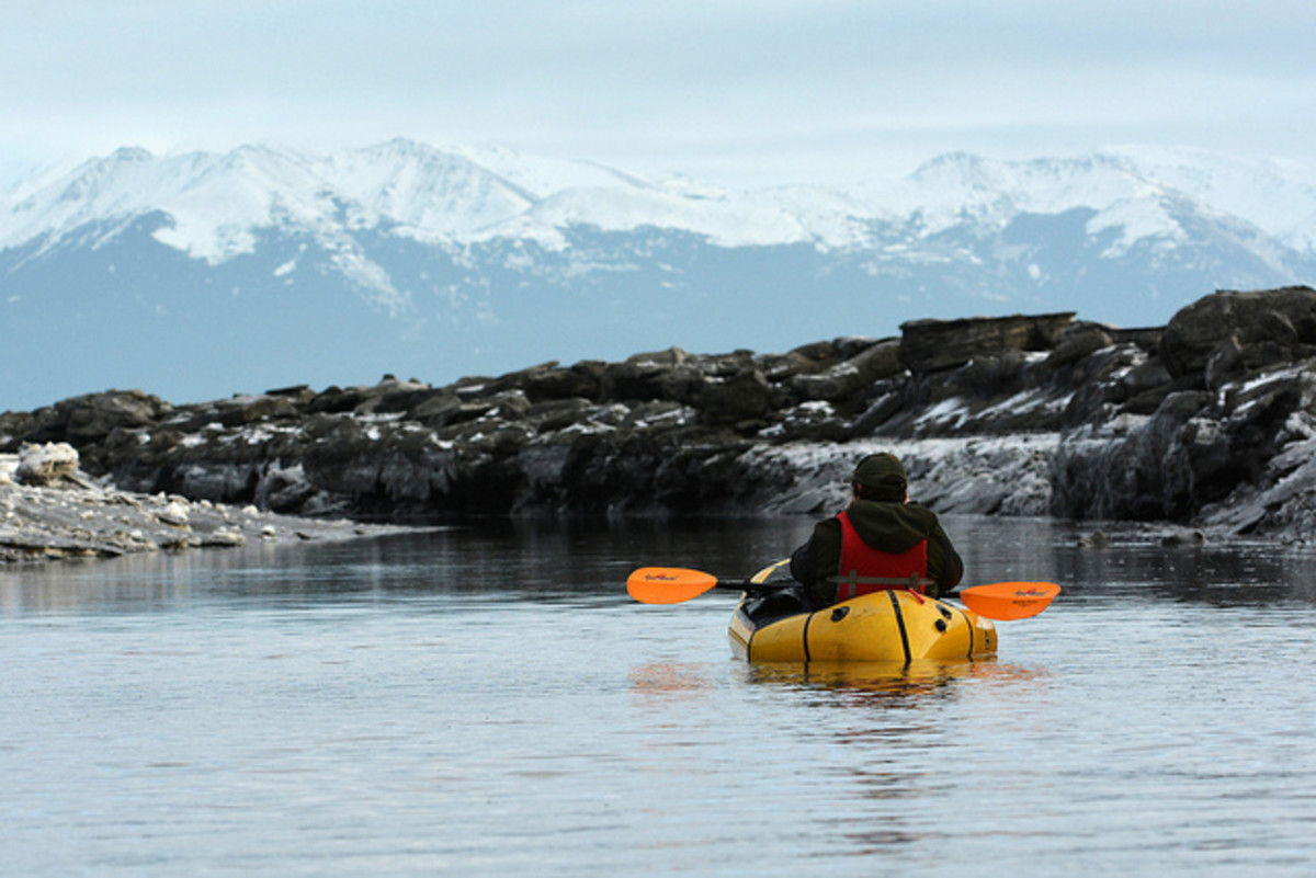 Packrafting in Alaska. Paxson Woelber
