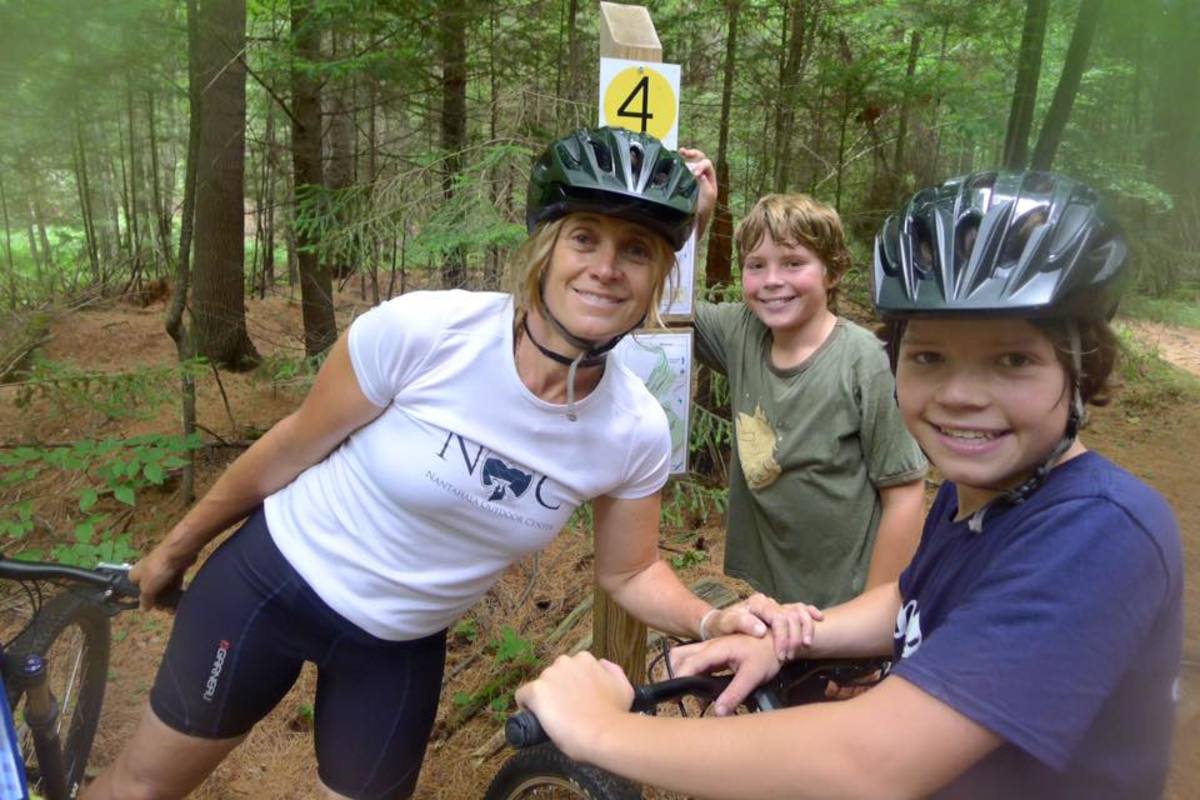 Noakes takes her two boys riding for quick outdoor time. Photo: Courtesy of Maria Noakes