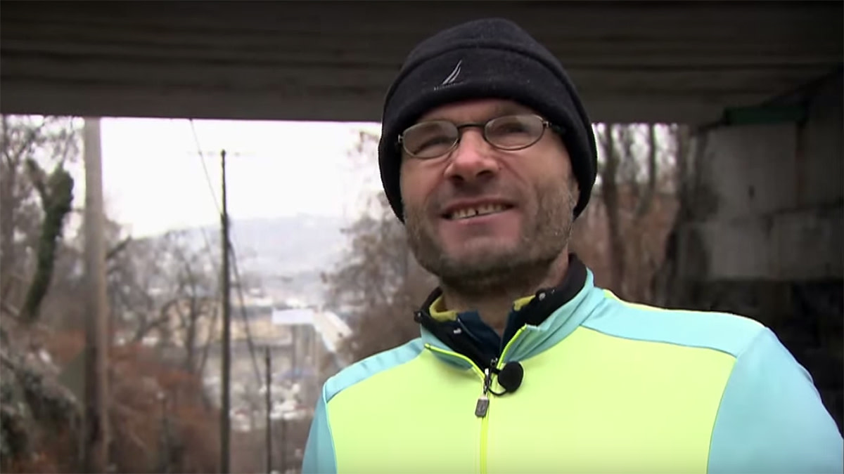 Dan Chew at the Dirty Dozen race. Photo: YouTube