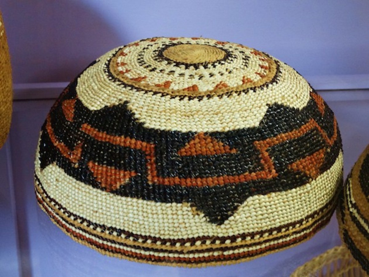 Yurok basketry is renowned worldwide. This basket-cap would have been worn by a tribal woman in historic times.
