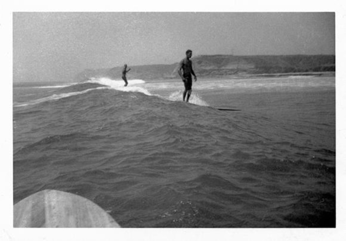 Surfing Doheny State Beach before the Harbor. Photo: Courtesy of Doheny State Beach Interpretive Association