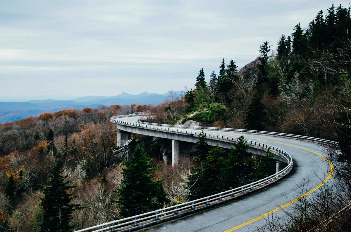 The curves of the Blue Ridge Parkway. Photo: Ashley Knedler