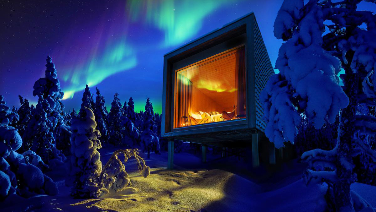 Sign us up for a trip to Finland this winter. Photo: Courtesy of Arctic Treehouse Hotel