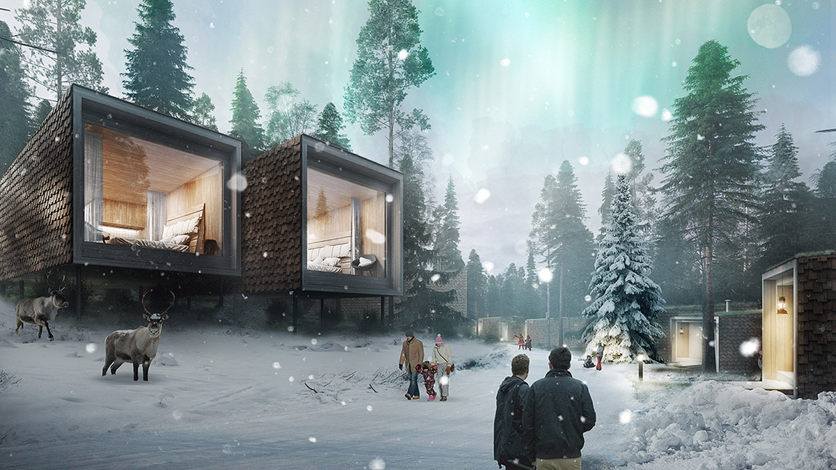 If ever there were a place that should be called the North Pole. Photo: Courtesy of Arctic Treehouse Hotel