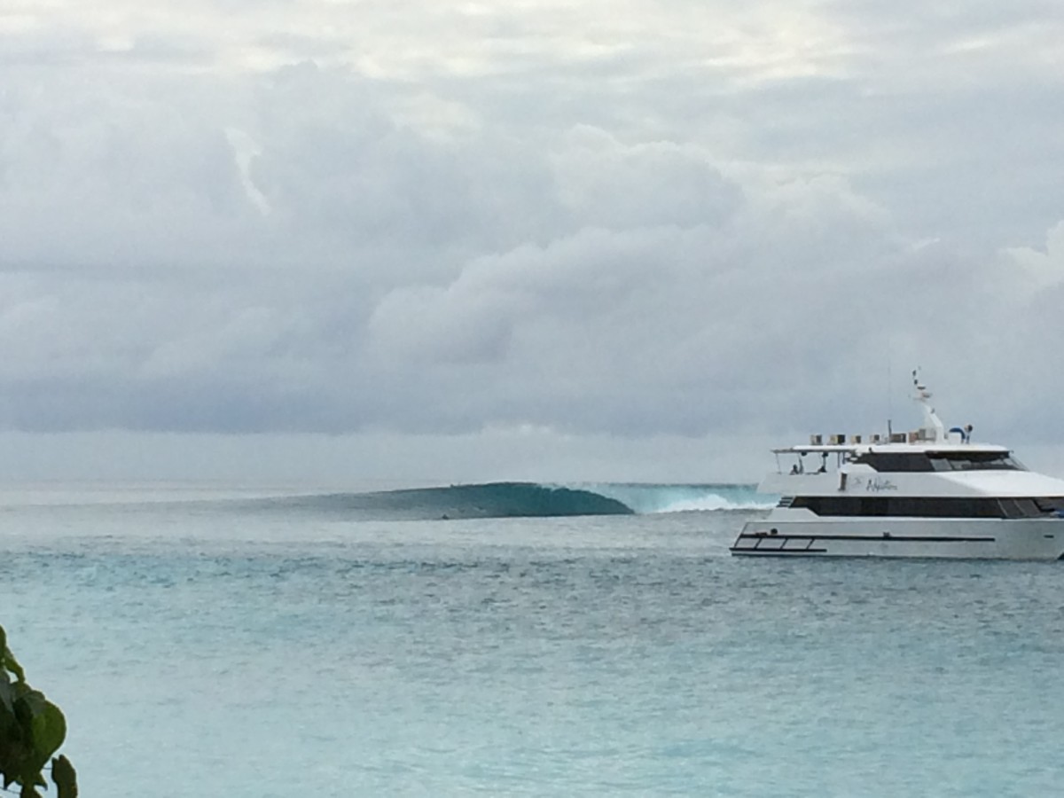 You could score waves like this by boat (pictured here) or by land, just kind of depends on your budget...and sea legs. Photo: Beau Flemister