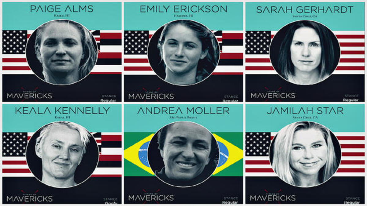Your female Titans of Mavericks. Photo: Courtesy of Titans of Mavericks