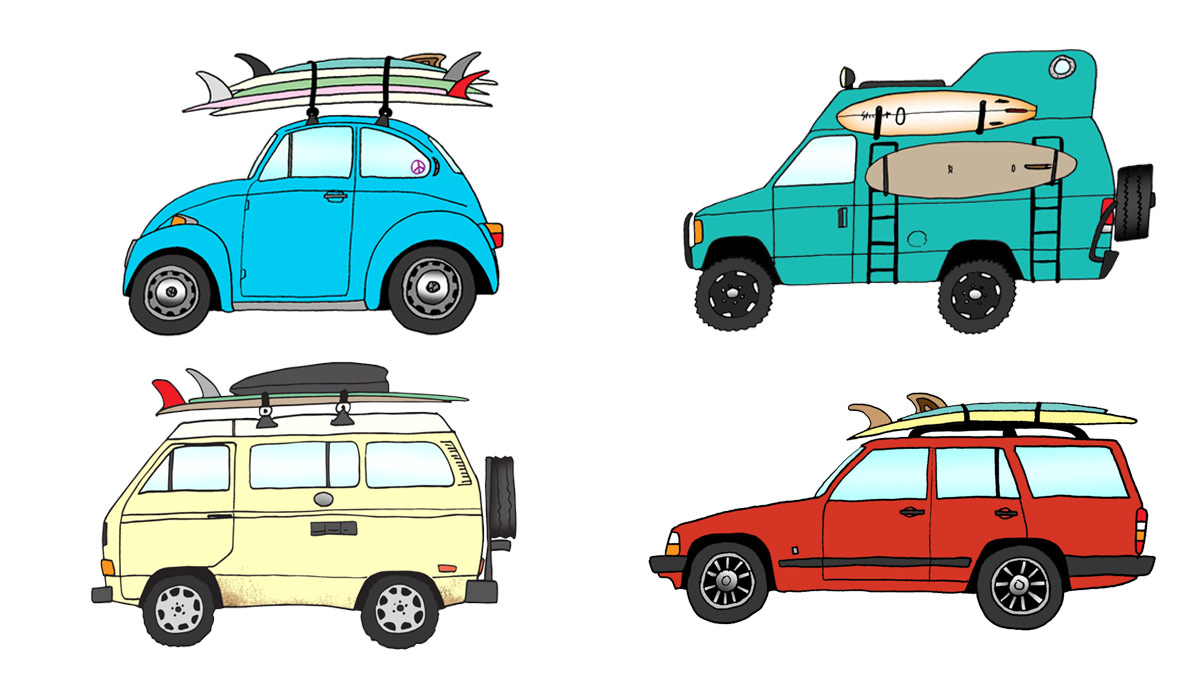 Radcarswithradsurfboards