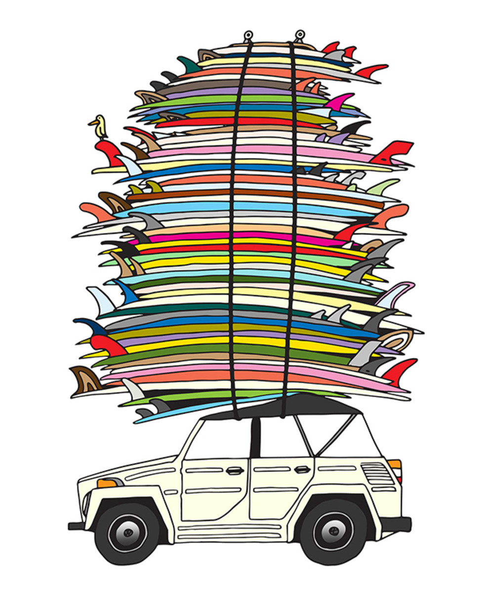 Thing Super Stack commission is going to be printed 9ft x 6ft and put in the window of Plum Concept in Beirut. Photo: Courtesy of Rad Cars with Rad Surfboards