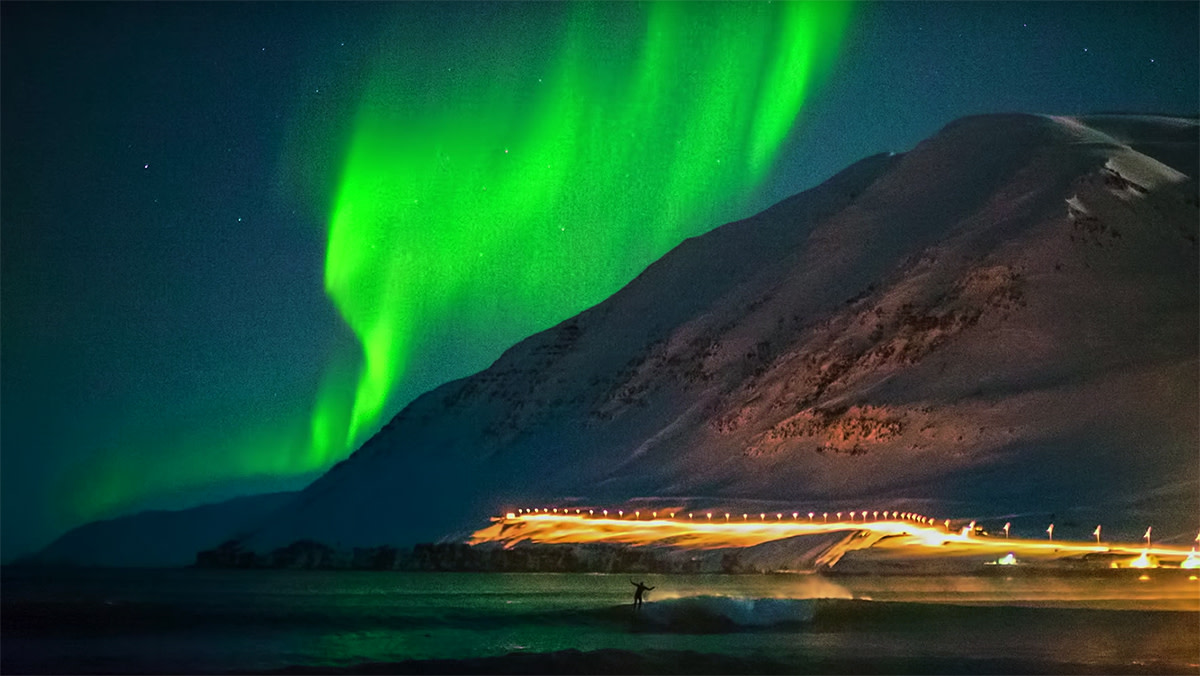 Chris Burkard Talks New Film About Surfing Under The Northern Lights Men S Journal