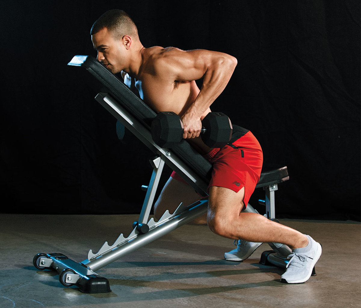 45-degree incline row