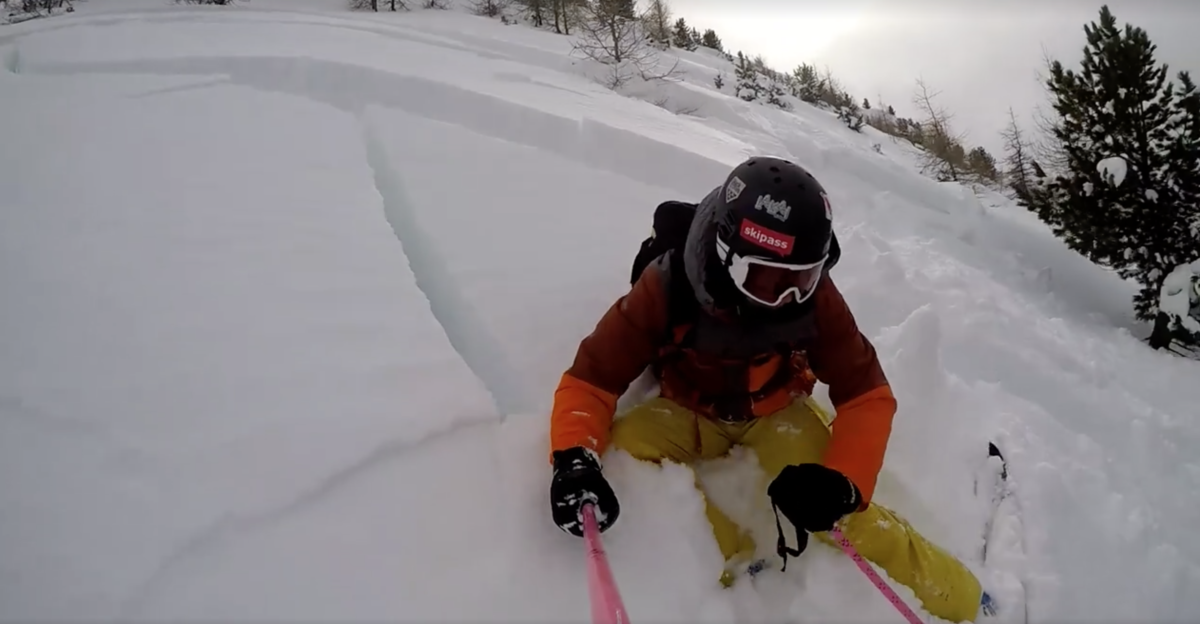 avalanche video french alps avalanche