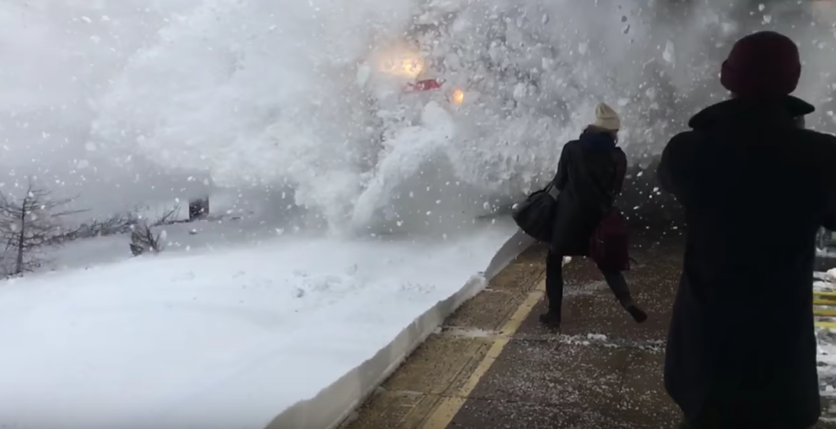 winter storm stella train snow train video
