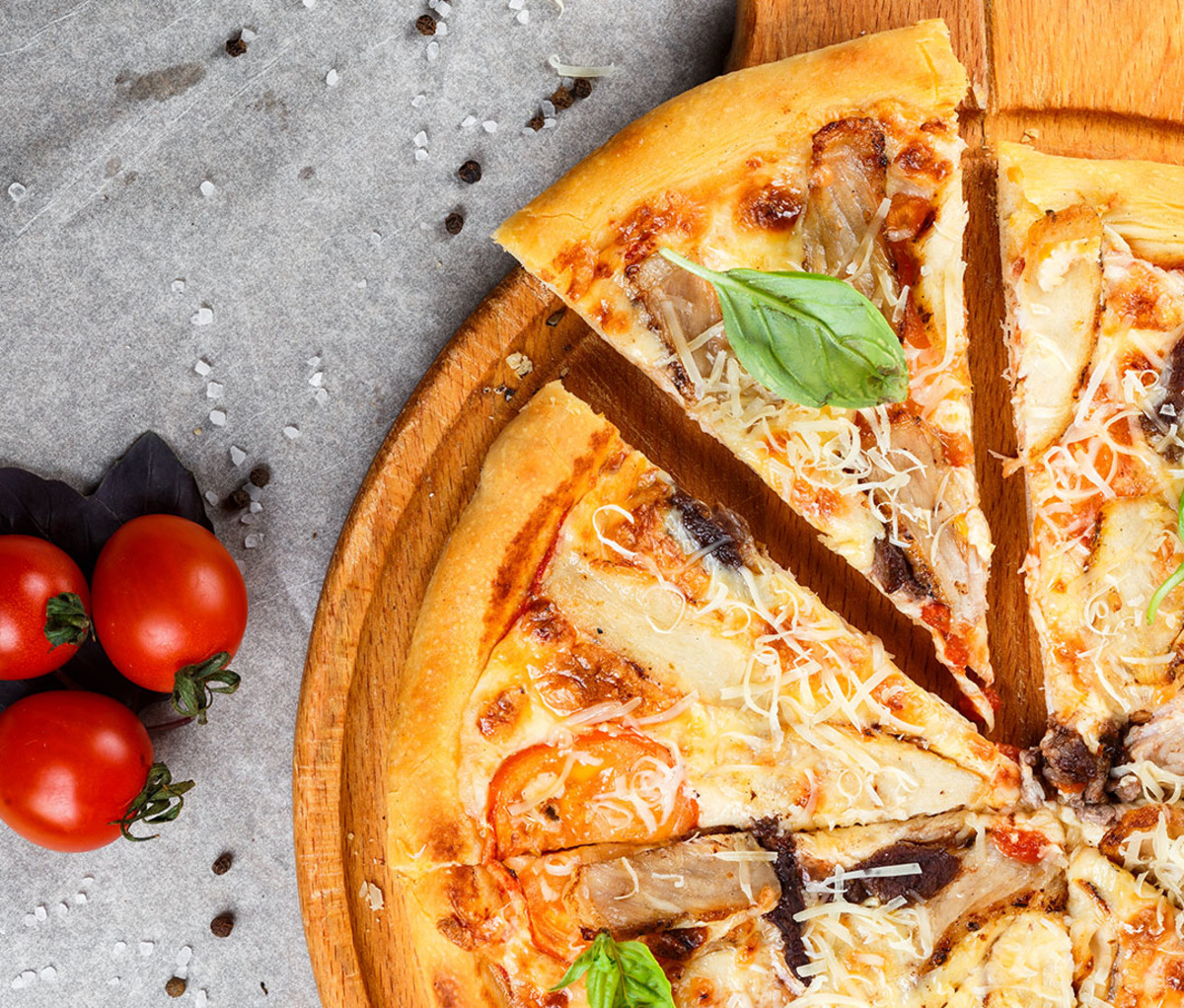 thin-crust pizza