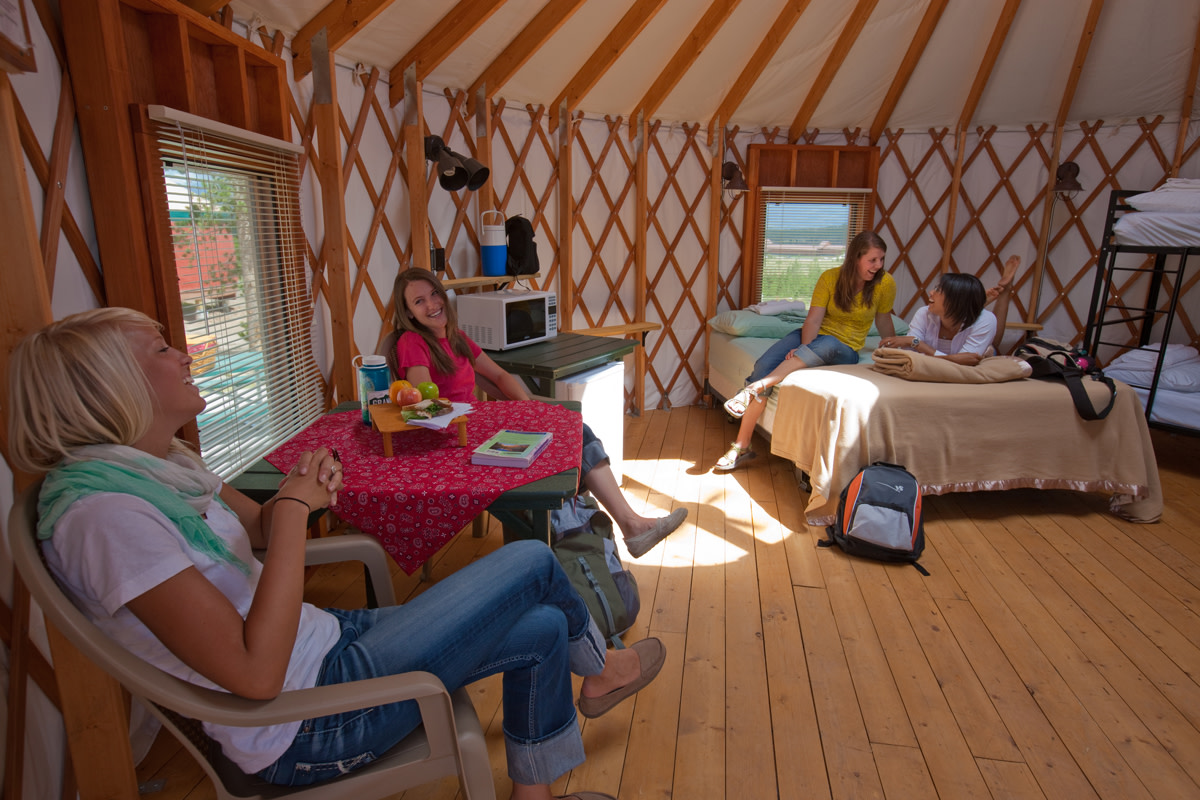 inside a yurt