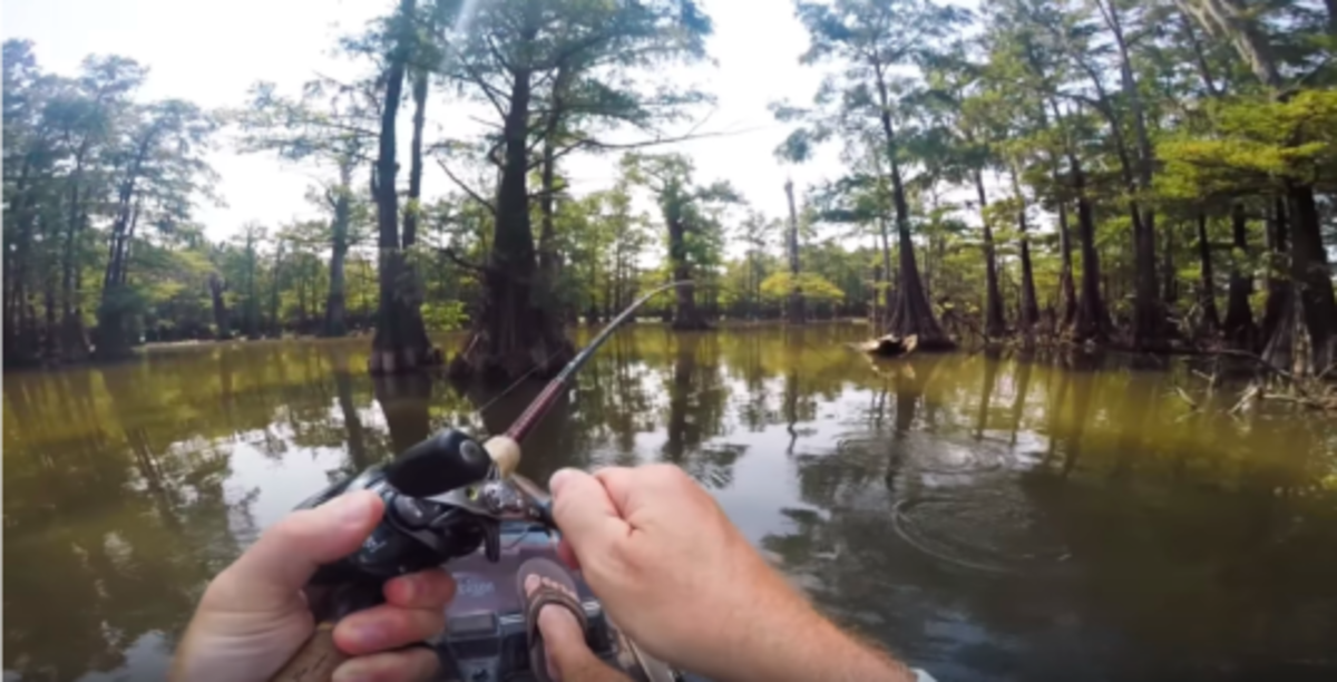 A chest mounted GoPro capturing the strike.